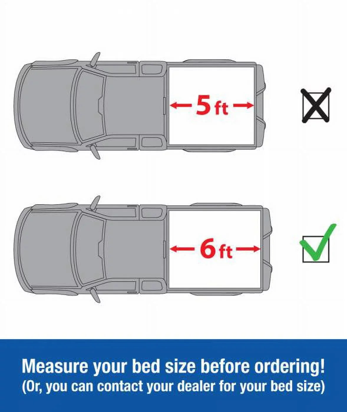 Tyger Auto T3 Soft Tri-fold Truck Bed Tonneau protector suitable with 2019-2023  Ranger | 6' Bed | TG-BC3F1067 | Vinyl
