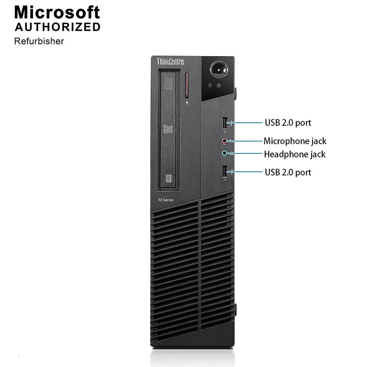 Pre-Owned  M92P Desktop Computer PC -  Quad-Core i5, 1TB HDD, 4GB DDR3 RAM, Windows 10 Pro, DVD, WIFI, 22in Monitor, RGB Keyboard and Mouse (Refurbished: Good)