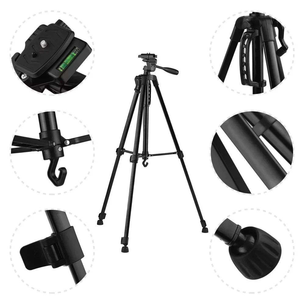 Height 135cm/53in with Carry Bag Phone Holder for DSLR Camera Smartphone. Andoer Lightweight Photography Tripod Stand Aluminum Alloy 3kg Load Capacity Max