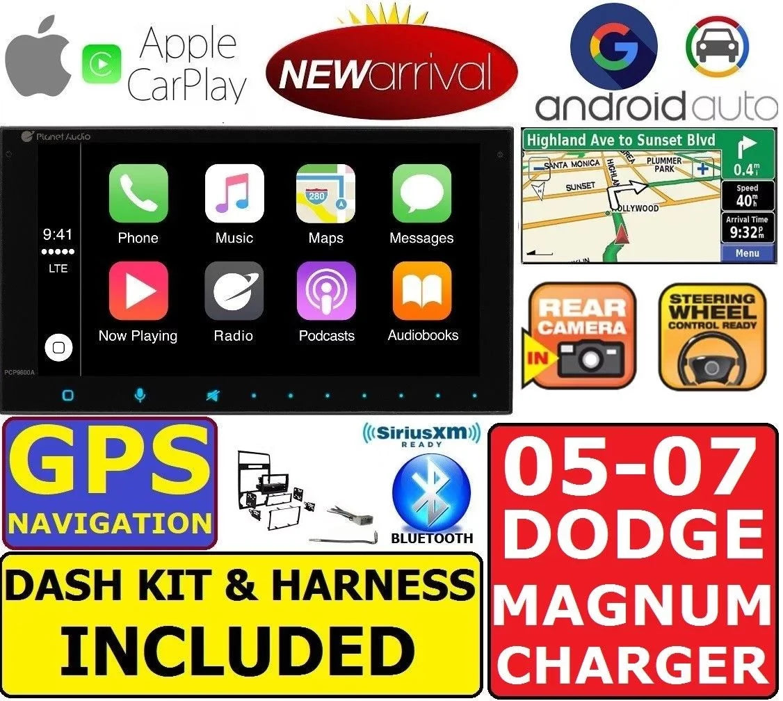 05-07 DODGE MAGNUM CHARGER GPS NAVIGATION SYSTEM  CARPLAY ANDROID AUTO