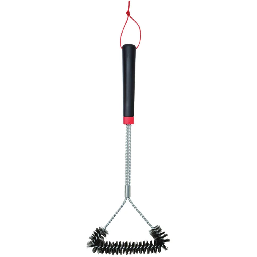Stainless Steel Bristles 3-Sided Grill Cleaning Brush. 1 PK, Weber 18 In