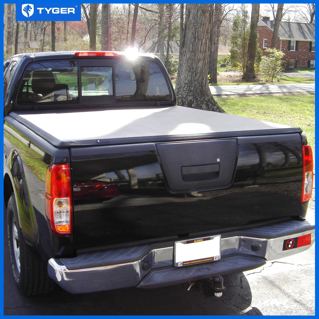 Tyger Auto T3 Soft Tri-fold Truck Bed Tonneau wrap appropriate with 2005-2021 Nissan Frontier; 2009-2012 Suzuki Equator | 6' (73") Bed | TG-BC3N1029