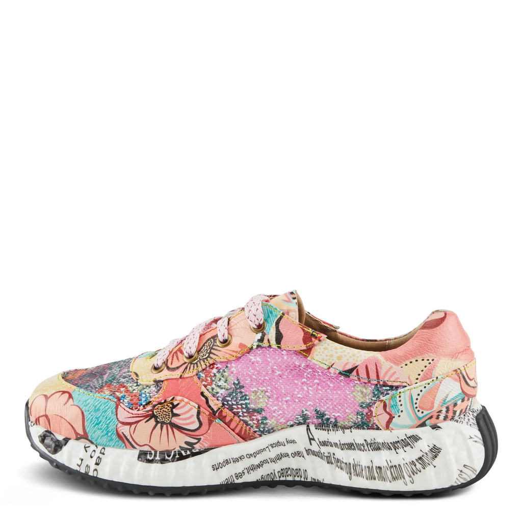 Spring Step L'Artiste Women's Cabaret Sequin Leather Fashion Sneakers - Stylish Comfort with a Sparkling Touch Pink Multi EU 35 / US 5