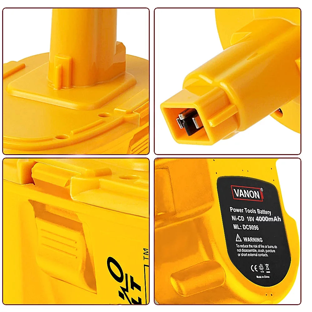 2Packs 4.0Ah DC9096 Batteries matching with Dewalt 18v Battery XRP DC9098 DC9099 DC9096 DW9098 DW9099