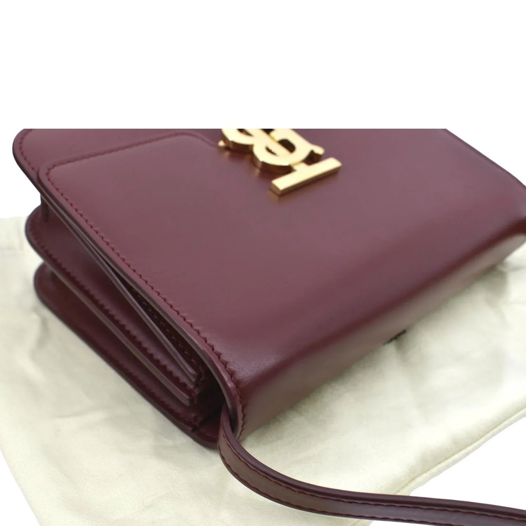 Pre-owned BURBERRY Tb Lola Leather Shoulder Bag Red