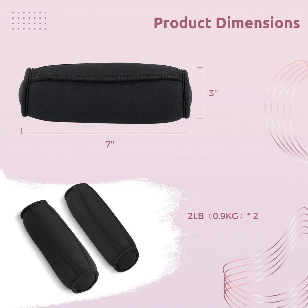 2lbs / 0.9kg. Dumbbell Hand Weight Set of 2, Adjustable Dumbbell Walking Hand Weight Sets with Hand Strap for Running, Jogging, Physical Therapy for Women and Men