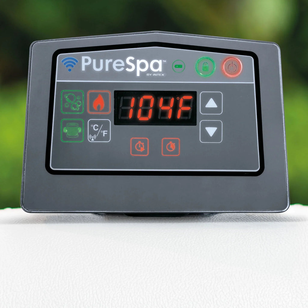 Intex PureSpa Plus Greywood Inflatable Hot Tub Jet Spa w/ Filter Cartridges