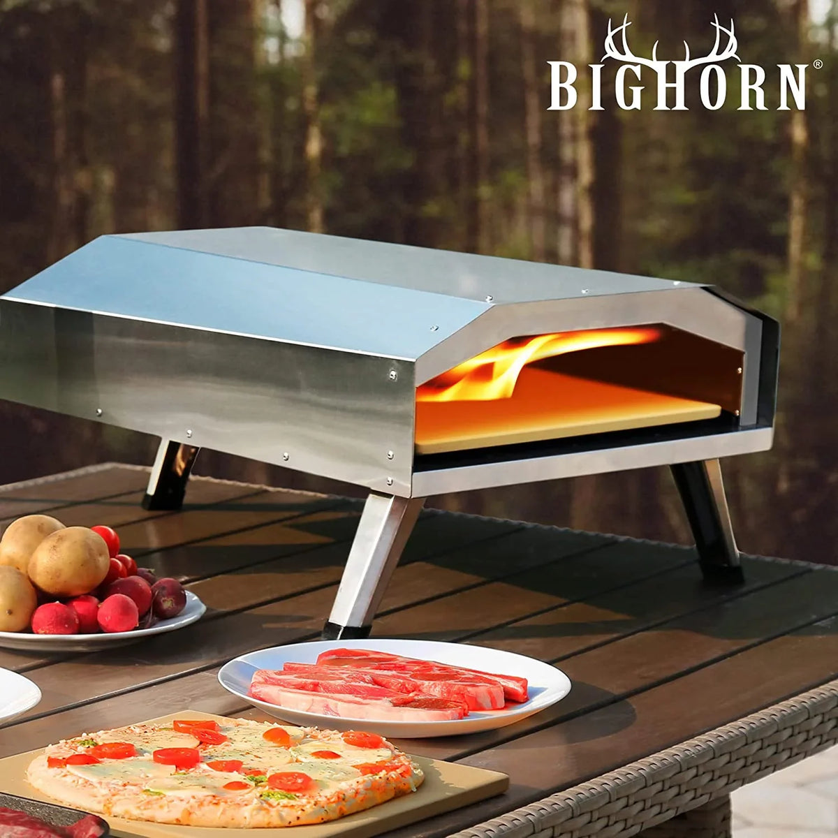 12 Gas Pizza Oven - Stainless Steel Outdoor Pizza Oven - Portable Gas Pizza Oven For Stone Baked Pizzas – excellent For Any Outdoor Kitchen