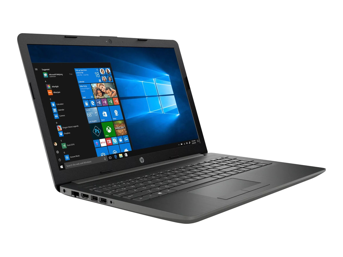 Laptop 15-db0007ca - AMD Ryzen 3 2200U / 2.5 GHz - Win 10 Home 64-bit - Radeon Vega 3 - 8 GB RAM - 1 TB HDD - 15.6" touchscreen 1366 x 768 (HD) - Wi-Fi 5 - ash silver keyboard frame, smoke gray (protector and base), maglia pattern with vertical brushi