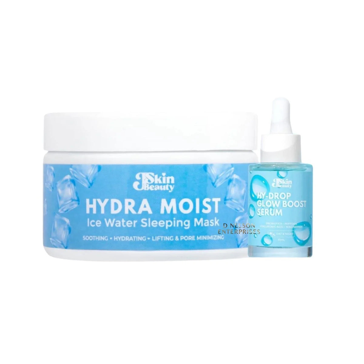 Glowing Skin Combo: JSkin Beauty Hydra Moist Ice liquid Sleeping Mask & Hydrop-Glow Boost Serum