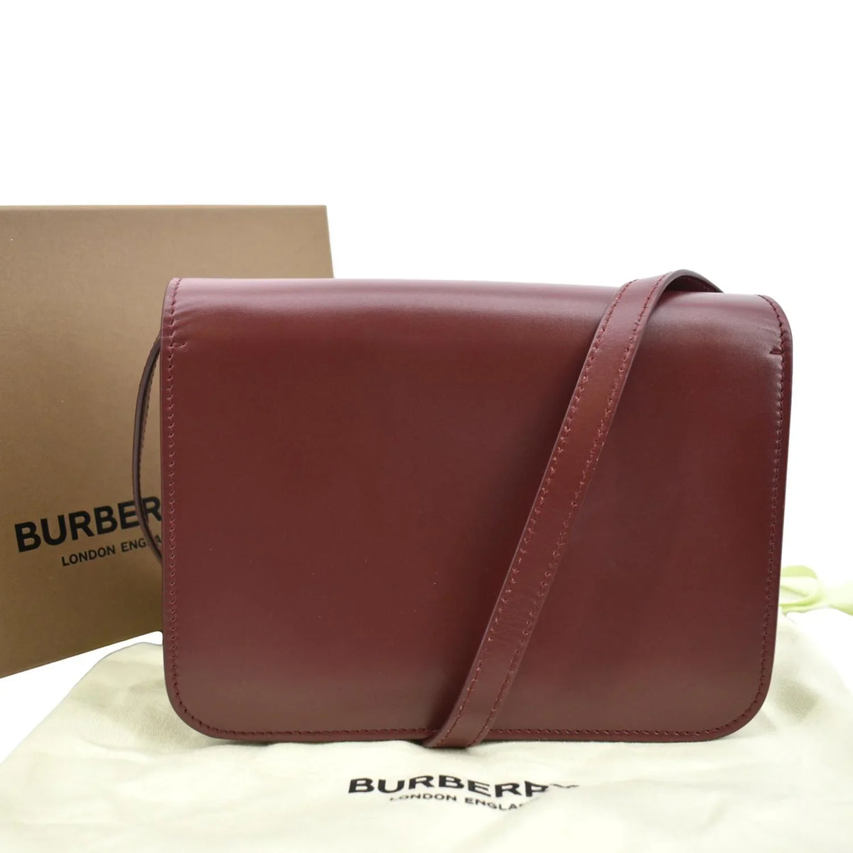 Pre-owned BURBERRY Tb Lola Leather Shoulder Bag Red