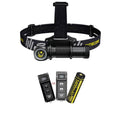 Value Bundle: Nitecore UT32 Dual Emitter Headlamp - (5700K,Cool White) - (3000K,Warm White) with 1x NL1834R USB Rechargeable Battery and TUP Rechargeable Intelligent Pocket Light (Black or Gray)