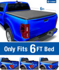 Tyger Auto T3 Soft Tri-fold Truck Bed Tonneau protector suitable with 2019-2023  Ranger | 6' Bed | TG-BC3F1067 | Vinyl