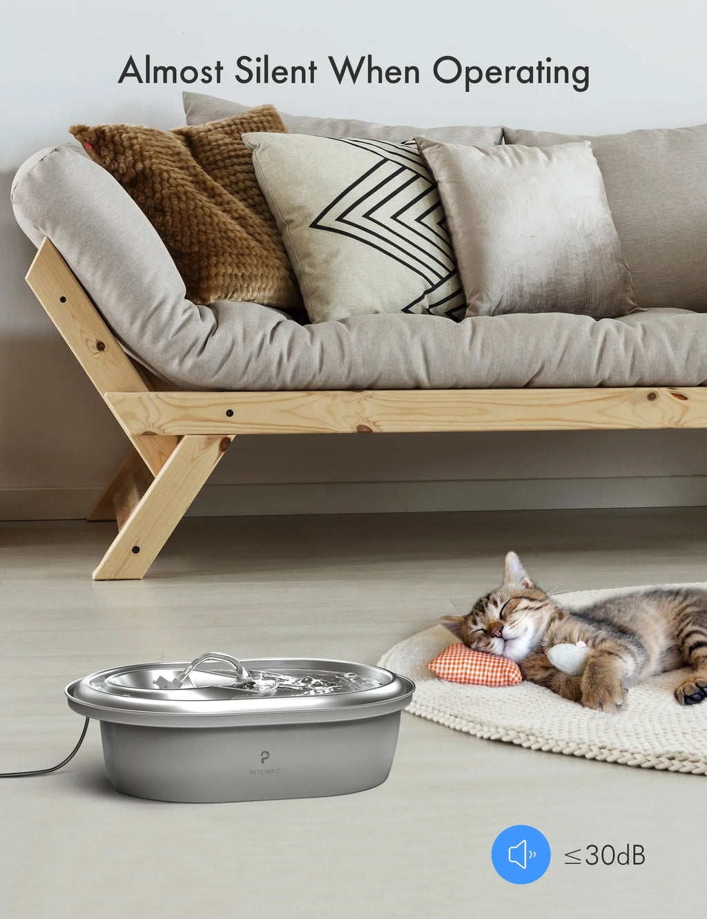 PETLIBRO Cat moisture Fountain Stainless Steel, 67oz/2L Healthy Pet liquid Fountain, Hygienic Material Dog liquid Dispenser, Super Quiet, Dishwasher Safe Design & Adjustable moisture Flow for Cats, Dogs