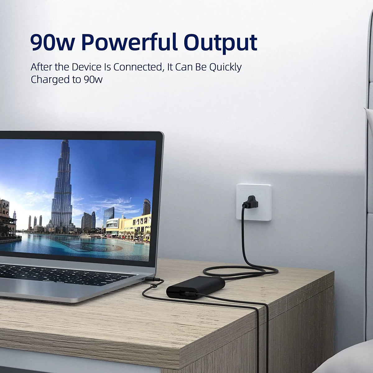90W USBC Type C AC Adapter for  XPS 13 9370, 15 9560, Precision 5550, 5750, 3540 LA90PM170