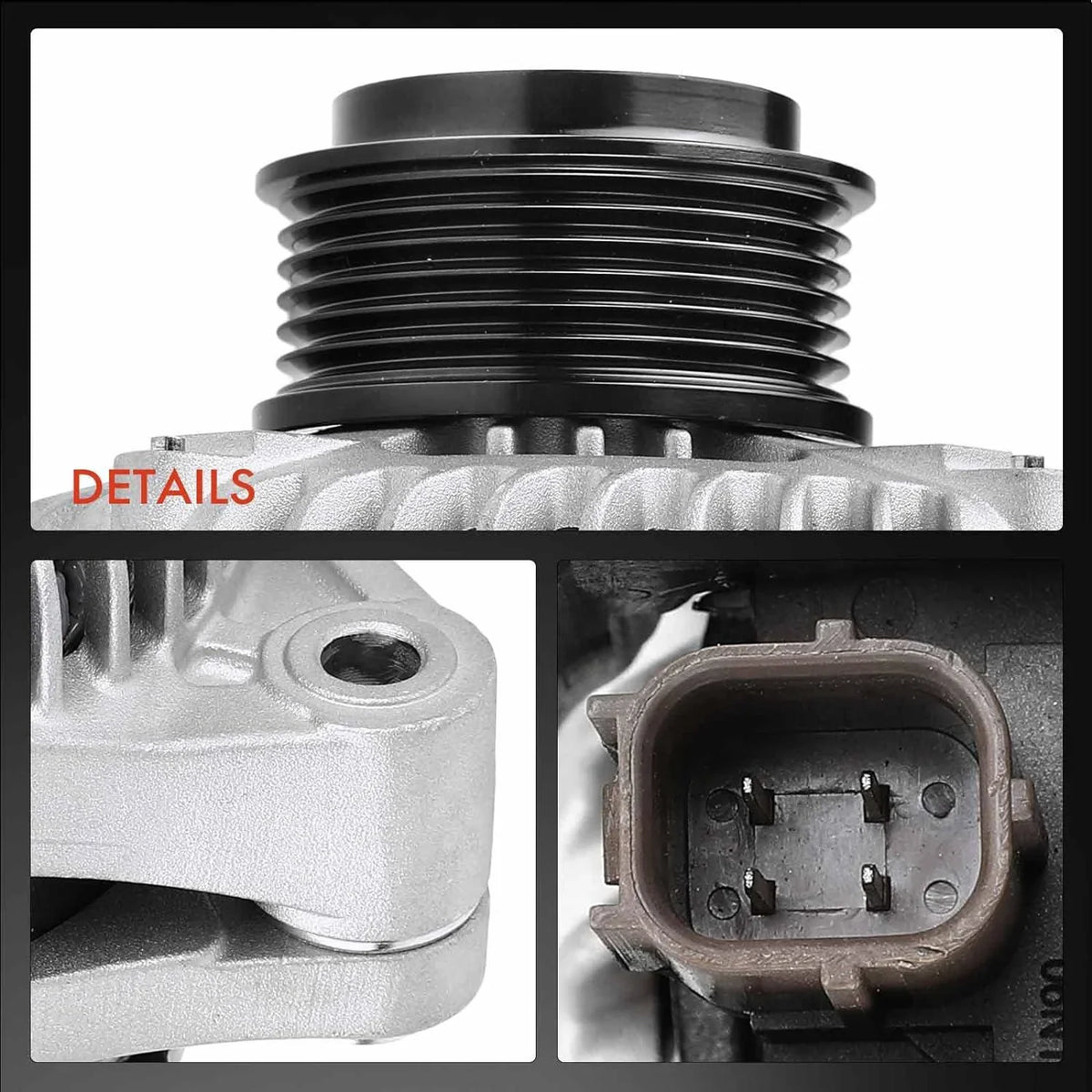 A-Premium Alternator suitable with Honda Odyssey 2011-2013, Pilot 2012-2015, Ridgeline 2012-2014, V6 3.5L, 130Amp 12V CW 6-Groove Pulley, Replace# 31100-RV0-A01