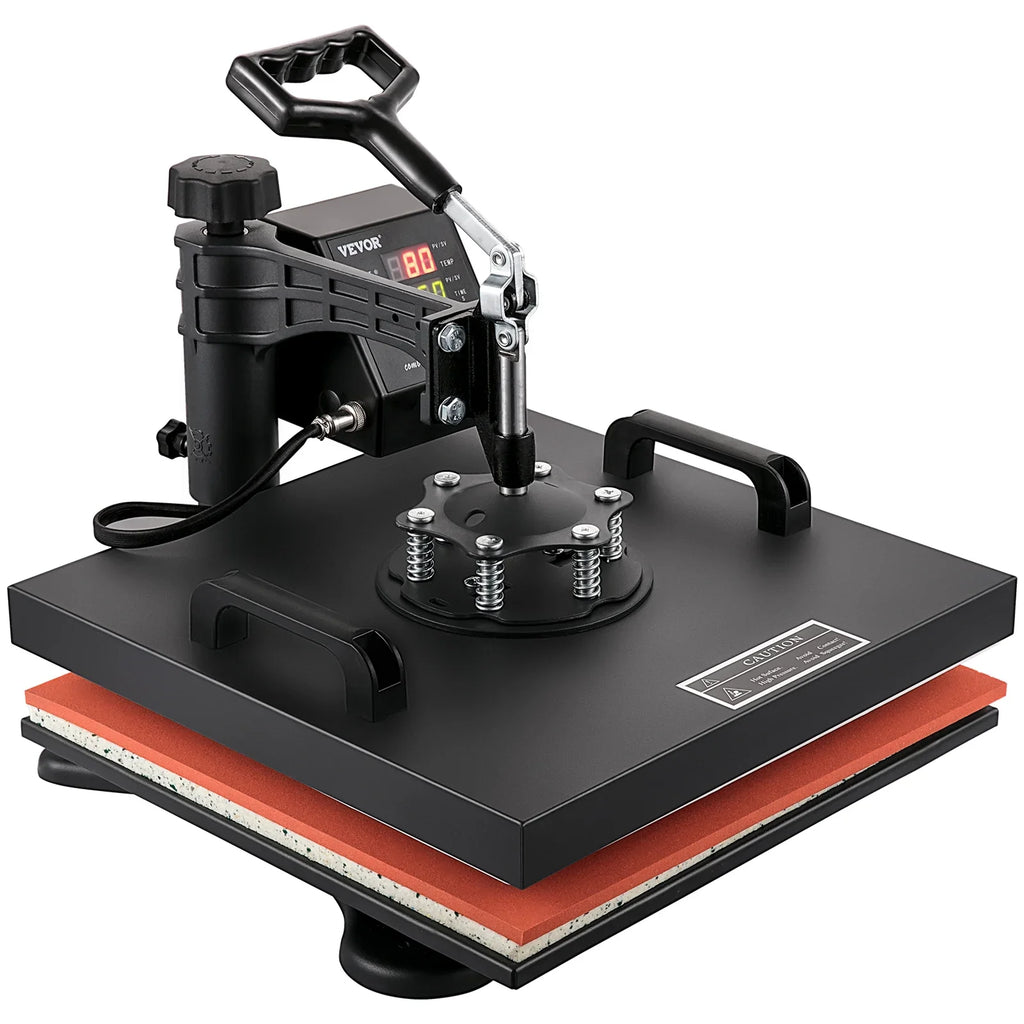 VEVOR Heat Press Machine 15"x15" 8 in 1 Combo Digital Multifunctional Sublimation Heat Transfer Machine Dual LED Display 360 Degree Rotation Swing Away