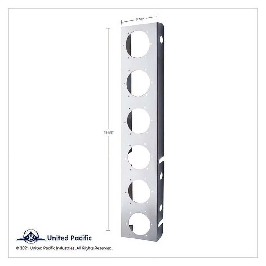 United Pacific 33608 Air Cleaner Light Bar   Front, Stainless Steel, With