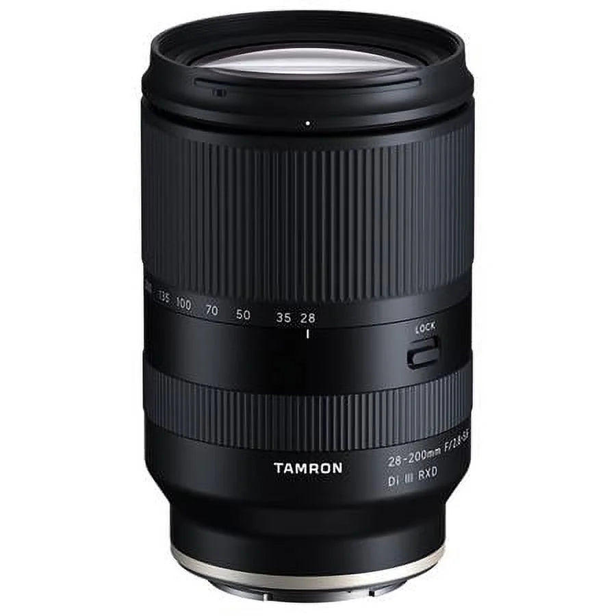 28-200mm f/2.8-5.6 Di III RXD Lens for  E, Bundle with ProOptic 67mm Filter Kit, Everyday Sling V2, SlideLITE Strap, Cleaning Kit, Cloth