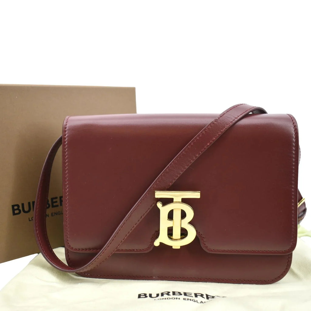 Pre-owned BURBERRY Tb Lola Leather Shoulder Bag Red
