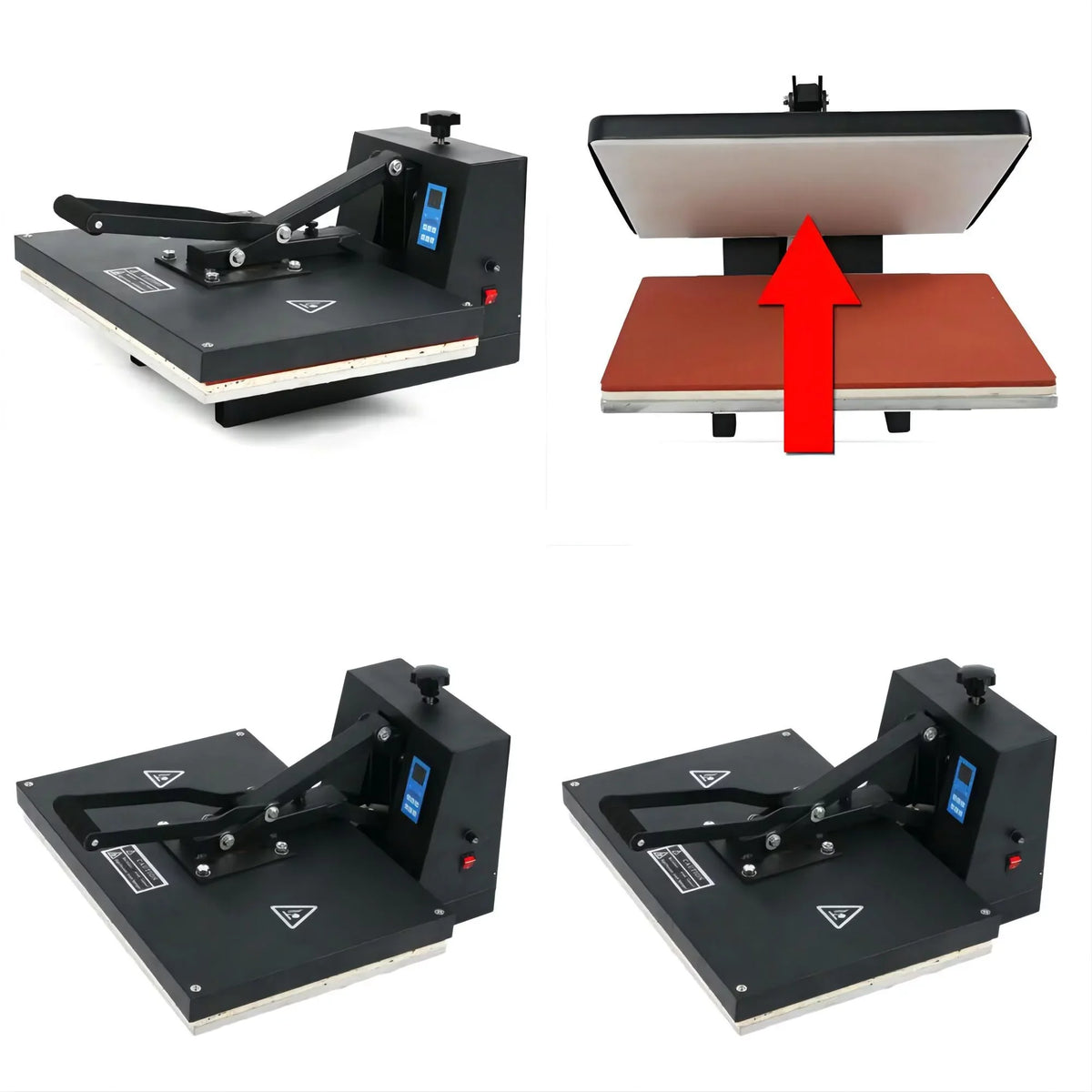 Anqidi 16" x 24" Clamshell Heat Press Machine T-shirt Digital Sublimation Transfer Printer 0~250℃ Time TEMP Pressure Adjustable
