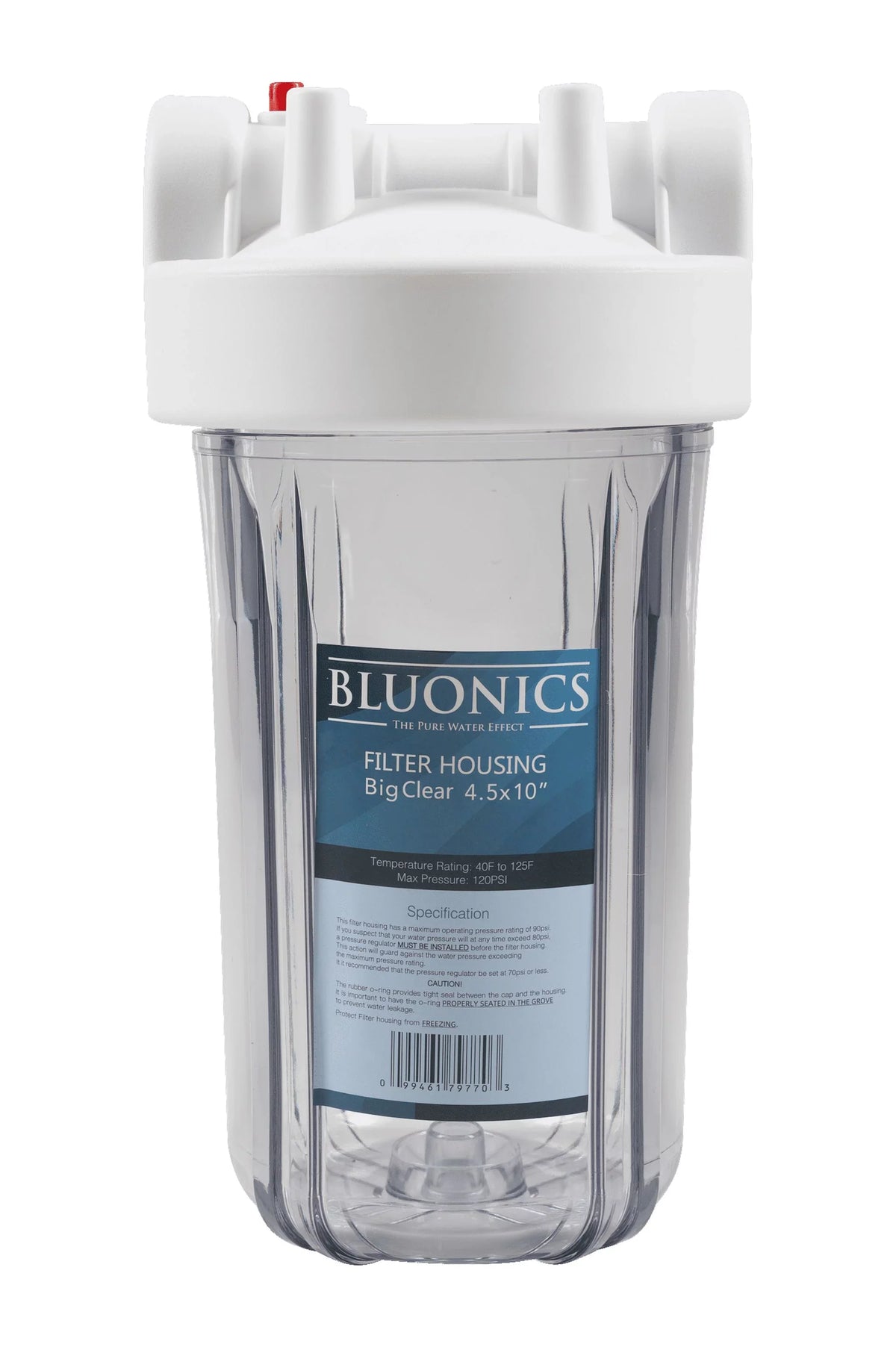 Two 4.5 x 10" Big Blue Whole House Sediment & Carbon moisture Filters
