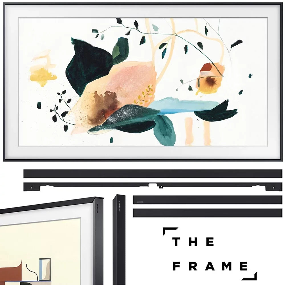 QN55LS03TAFXZA The Frame 3.0 55 inch QLED Smart 4K UHD TV 2020 Model Bundle with  55 inch The Frame Customizable Bezel 2020 Black(QN55LS03TA 55LS03TA 55" TV)