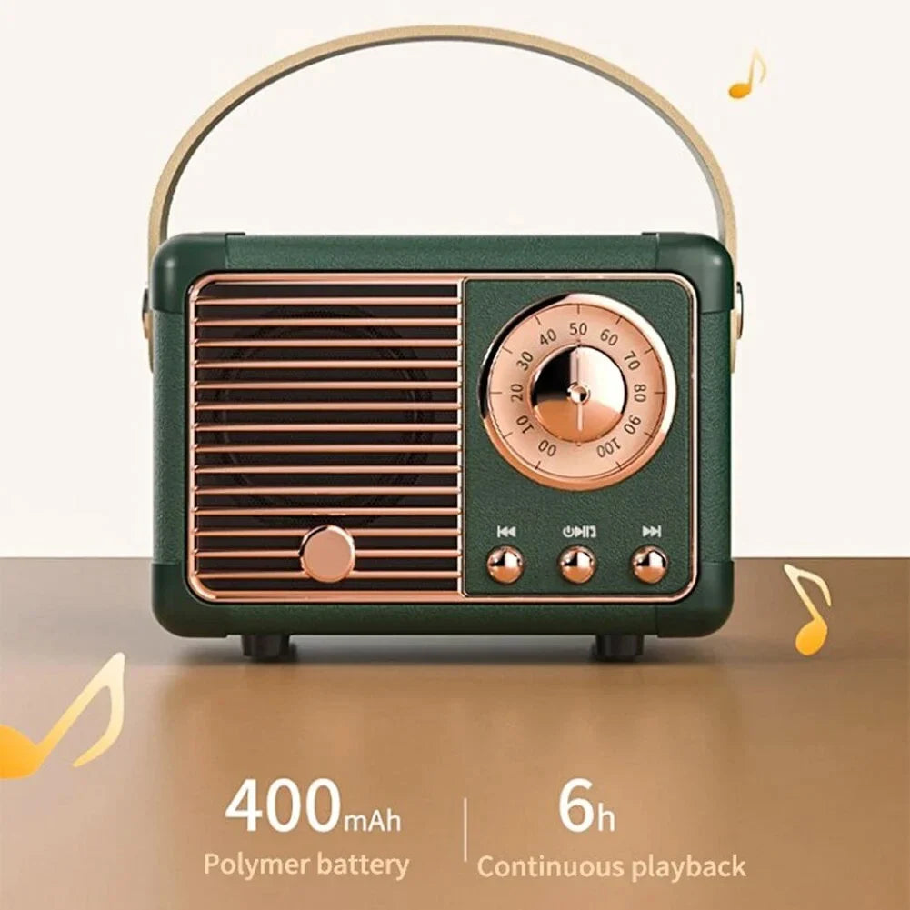Outdoor Portable Mini Cute Creative Retro Radio High superior Smart Speaker Wireless Card Subwoofer Music Box