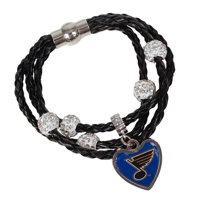 Louis Blues Braided Charm Bracelet. St