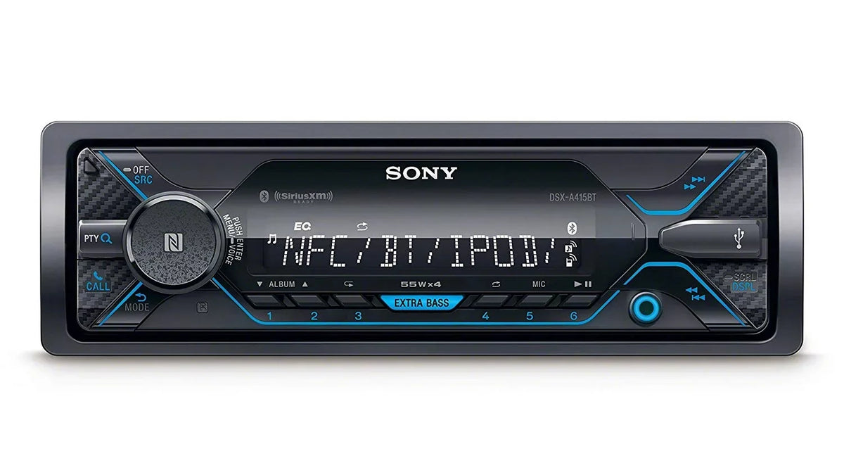 DSX-A415BT Single DIN Bluetooth In-Dash Digital Media Car Stereo Receiver with Front 3.5 & USB Auxiliary Inputs NEW