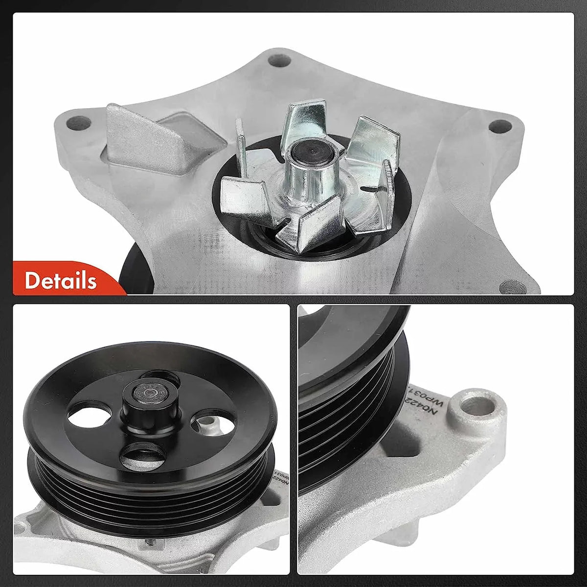 A-Premium Engine aqua Pump with Gasket & Pulley suitable with Chevrolet Equinox 2018-2021 Malibu 2016-2022 Spark Cruze GMC Terrain Buick Encore