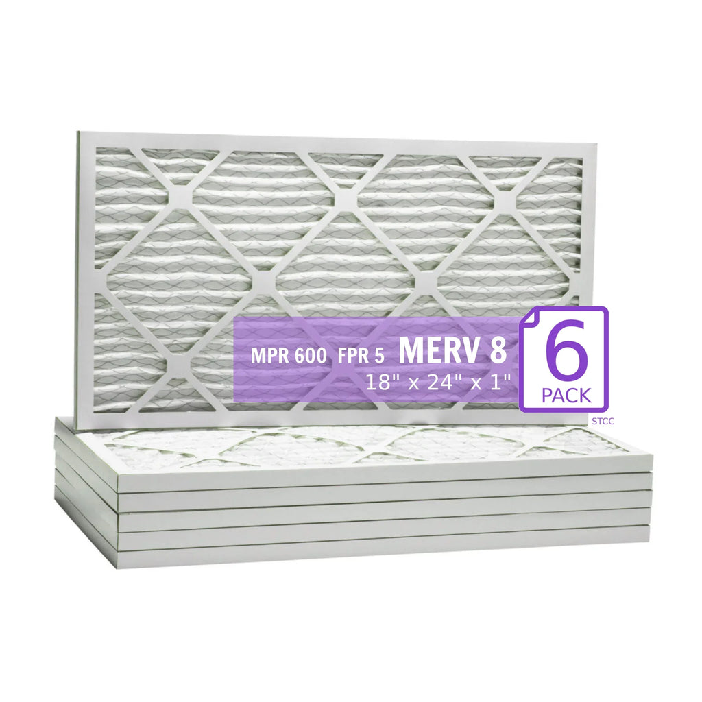 18x24x1, Purolator DMK80 Extended Surface Pleated Air Filter, Mechanical MERV 8, (6 Pack)