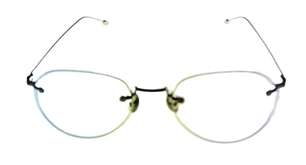 53mm. John Varvatos Rimless Round Mens Silver Metal Eyewear Frame V170