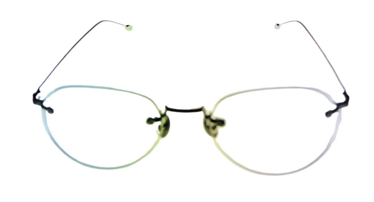 53mm. John Varvatos Rimless Round Mens Silver Metal Eyewear Frame V170