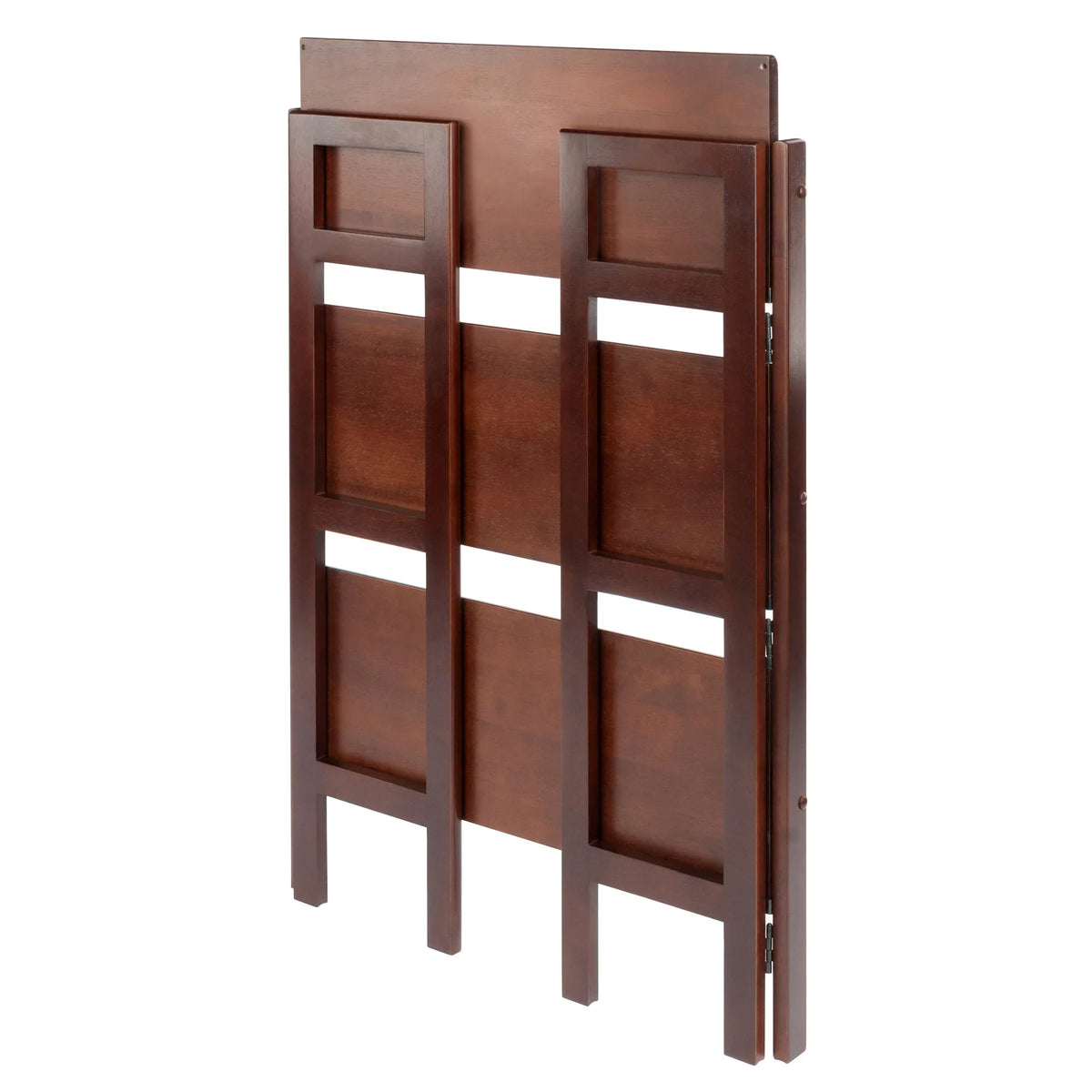 Winsome Wood Terry 3-Tier Foldable Shelf, Stackable, Walnut Finish
