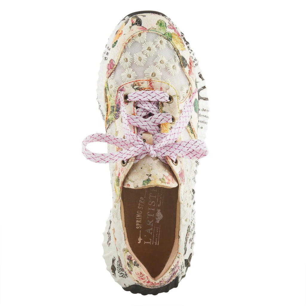 Spring Step L'Artiste Women's Daisymae Fashion Sneaker Beige Multi EU 43 / US 11.5-12