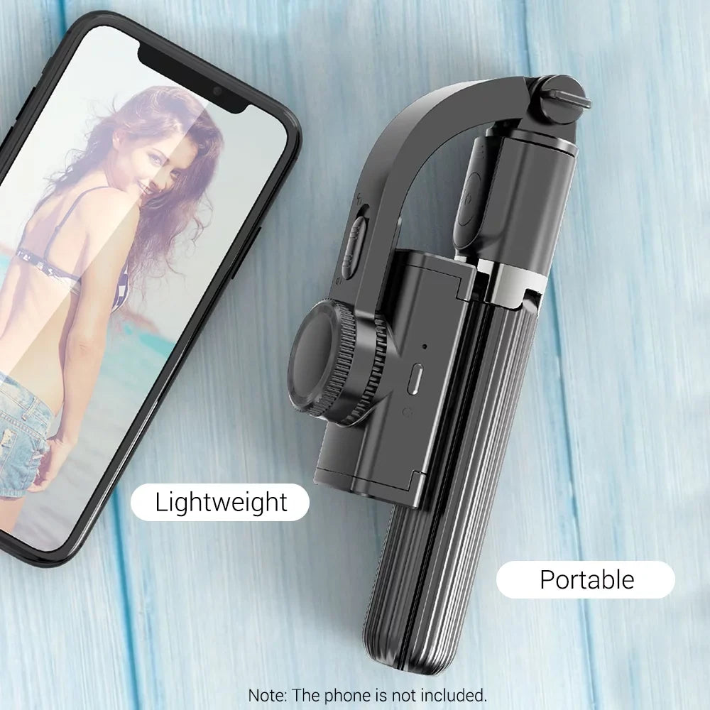 3 in 1 Phone Gimbal Stabilizer Selfie Stick Tripod 86cm 5-Section with Remote Shutter Phone Clamp Smart Rotatable matching with Smartphones