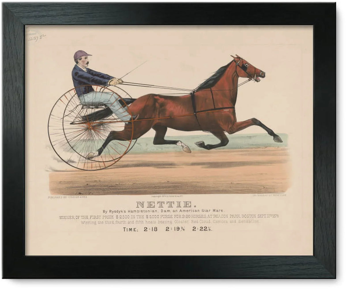 Framed Print: Nettie: By Rysdyk's Hambletonian, Dam, And American Star Mare, 1874