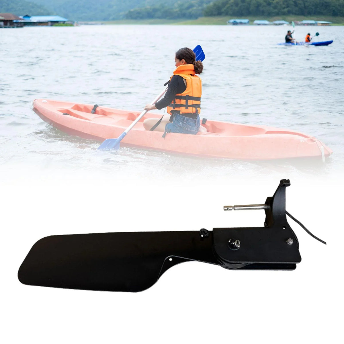 funtasica Kayak Rudder Canoeing Accessory Boating Supplies, Universal, Fishing Canoe vessel Rudder Watercraft Rudder for Fishing Boats