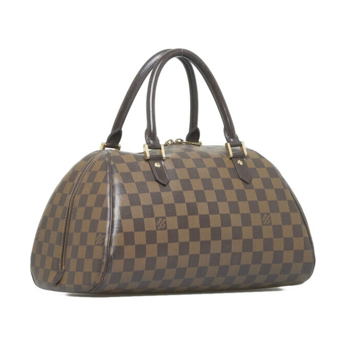 Pre-Owned Louis Vuitton Damier Rivera MM Handbag Boston Bag N41434 Ebene Brown PVC Leather Women's LOUIS VUITTON (Fair)