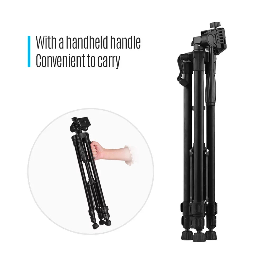 Height 135cm/53in with Carry Bag Phone Holder for DSLR Camera Smartphone. Andoer Lightweight Photography Tripod Stand Aluminum Alloy 3kg Load Capacity Max