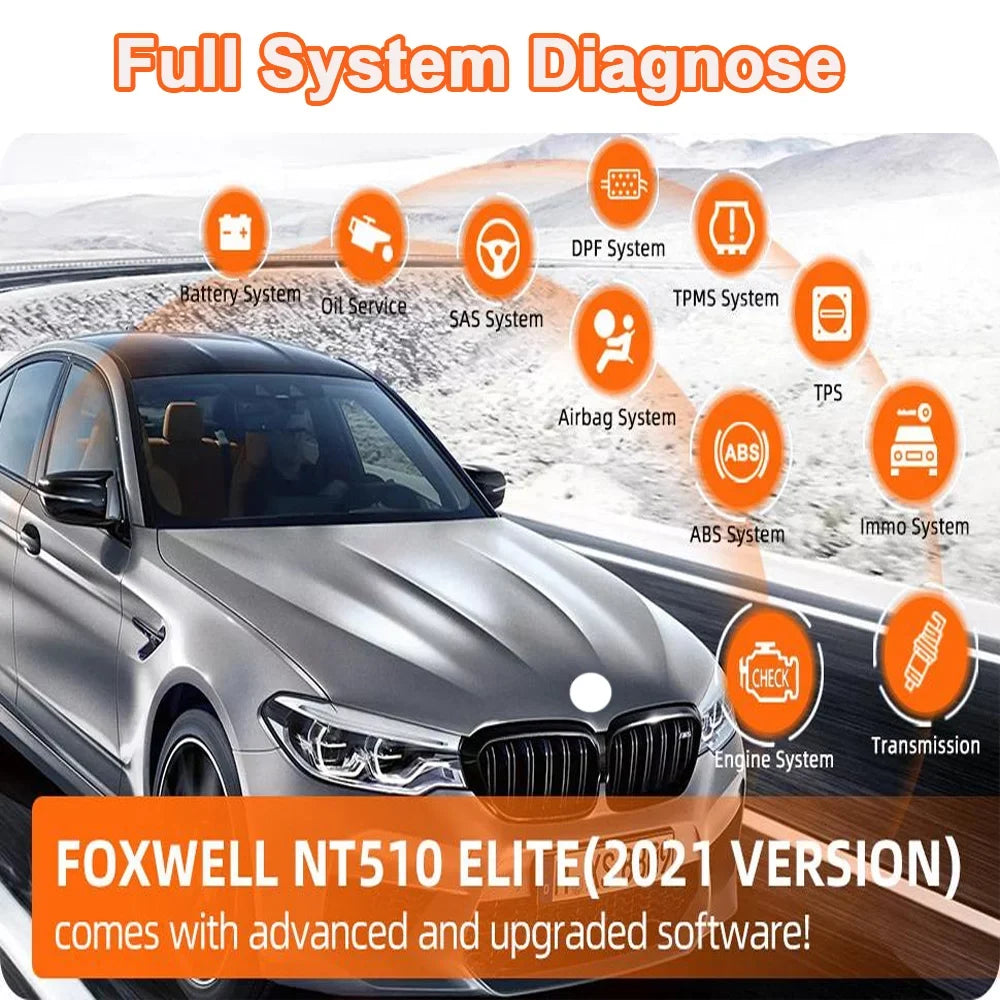 FOXWELL  Pofessional All System OBD2 Scanner For Mercedes-benz SAS DPF BRT Multi Reset Bi-Directional Test Auto Car Diagnostic Tool
