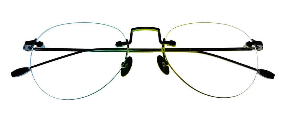 53mm. John Varvatos Rimless Round Mens Silver Metal Eyewear Frame V170