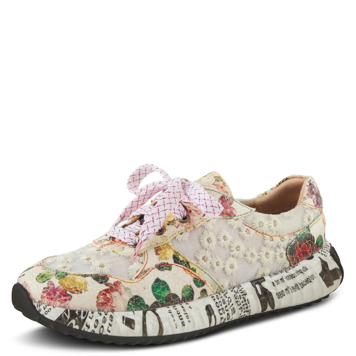 Spring Step L'Artiste Women's Daisymae Fashion Sneaker Beige Multi EU 43 / US 11.5-12