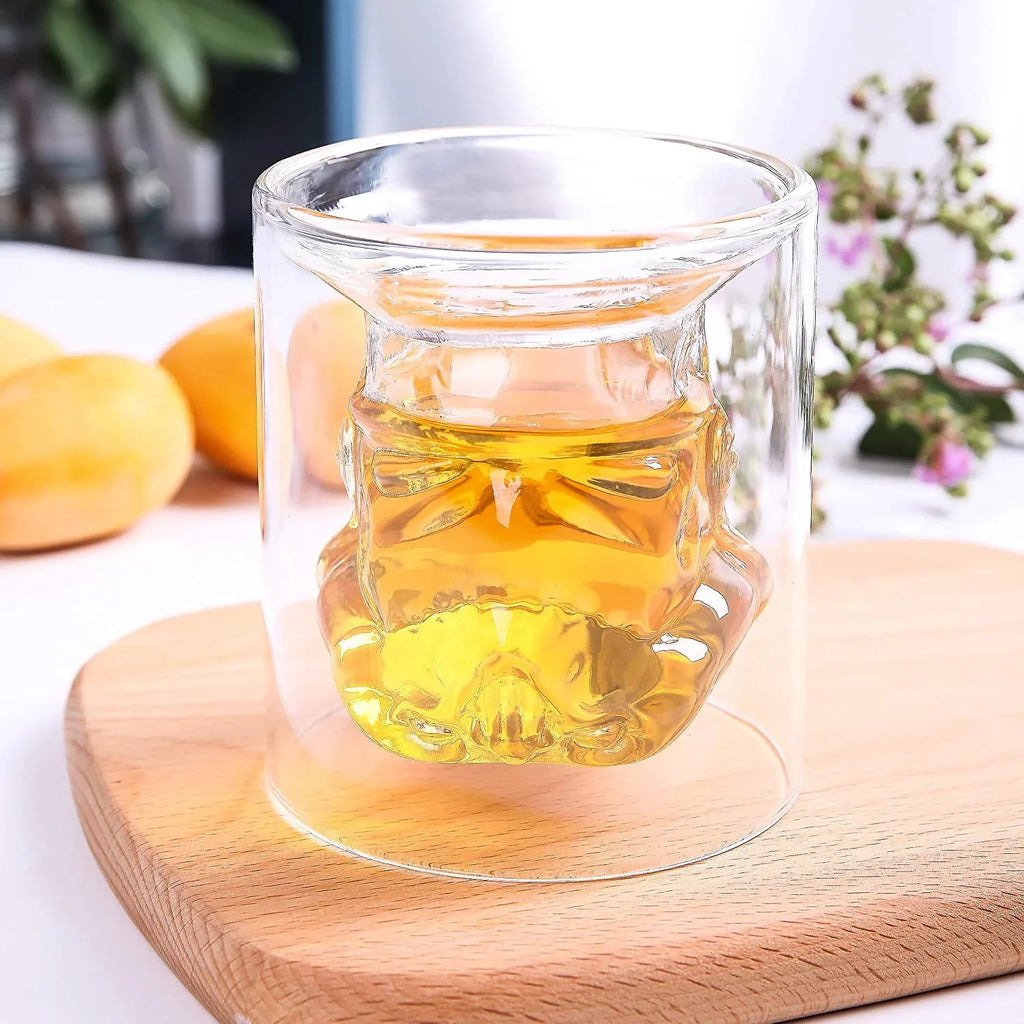 VI AI Double Wall aqua Glasses, Whiskey Glasses, Cocktail Glasses, Old Fashioned Glass Double Wall Rocks Glasses for Drinking Bourbon, Scotch Whisky, Cocktails, Cognac 150ML