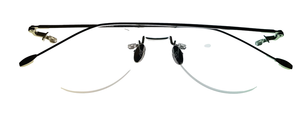 53mm. John Varvatos Rimless Round Mens Silver Metal Eyewear Frame V170