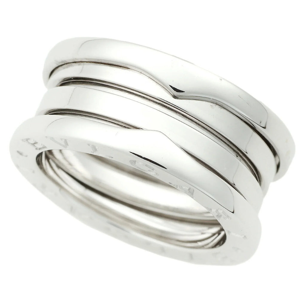 8.5 White Gold (Good). Pre-Owned Bulgari BVLGARI B-ZERO1 B Zero One Ring 3 Band K18WG #49 No