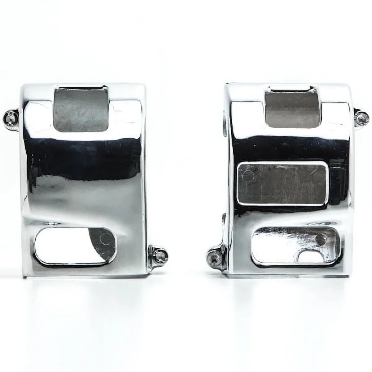 Krator  Yamaha Road Star V-Star 650 Kawasaki Vulcan 1500 1600 Custom Handlebar Switch Housing shield Kit - Chrome