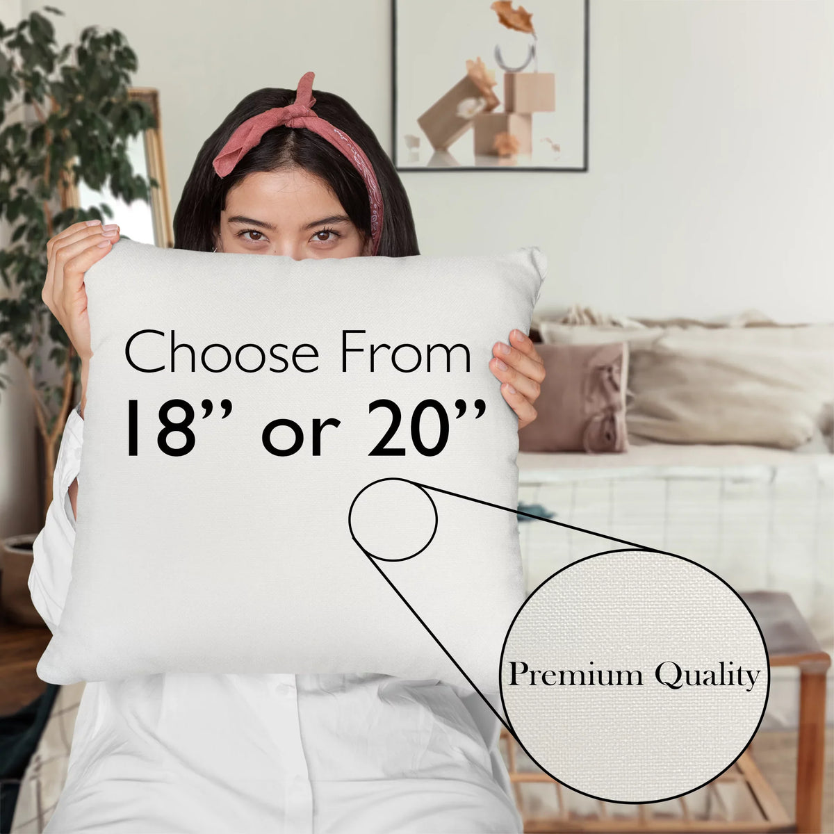 Always Put Your Best Face Forward, Words of Wisdom - Beauty Themed Merch for Makeup Artist or Cosmetologist, Gift for Makeup Lovers, Pillow shield, White 20X20 IN