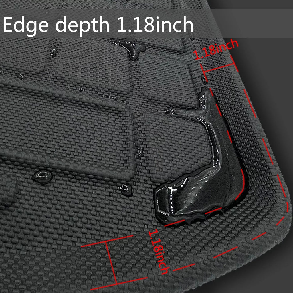 KIKIMO Tesla Model Y Storage Mat and Cargo Liners, Tesla Model Y Accessories, All climate Trunk Mat, Waterproof Rear Cargo Mat Custom Fit for Tesla, Heavy Duty Floor Mats